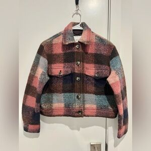 [NWOT] Aritzia | Wilfred Free Autumn Shirt Jacket, 2XS, MULTI AQS/ RCH MCH BRN